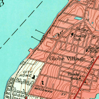 United States Geological Survey Fall River, MA-RI (1949, 24000-Scale) digital map