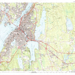 United States Geological Survey Fall River, MA-RI (1985, 25000-Scale) digital map