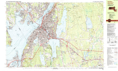 United States Geological Survey Fall River, MA-RI (1985, 25000-Scale) digital map