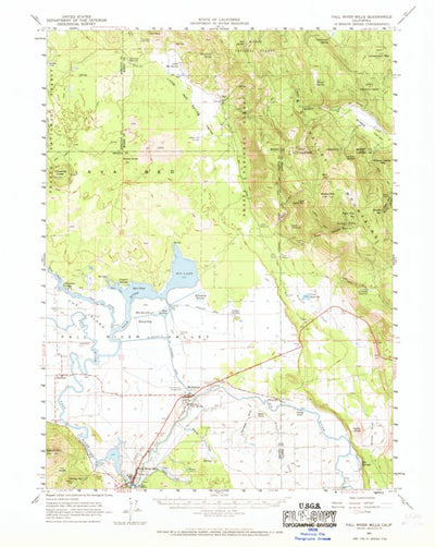 United States Geological Survey Fall River Mills, CA (1961, 62500-Scale) digital map