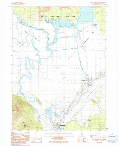 United States Geological Survey Fall River Mills, CA (1990, 24000-Scale) digital map