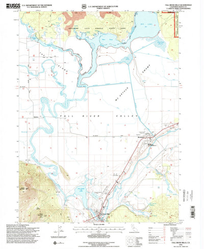 United States Geological Survey Fall River Mills, CA (1995, 24000-Scale) digital map