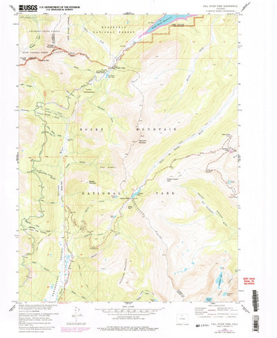 United States Geological Survey Fall River Pass, CO (1958, 24000-Scale) digital map