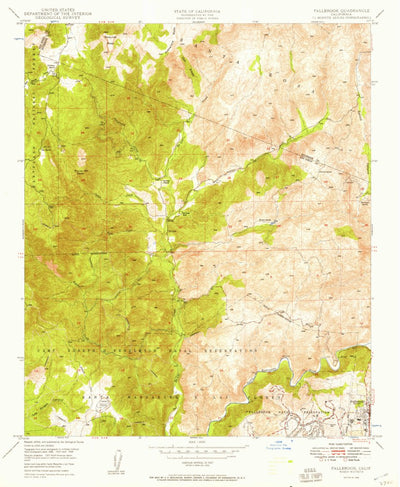 United States Geological Survey Fallbrook, CA (1949, 24000-Scale) digital map