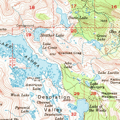 United States Geological Survey Fallen Leaf Lake, CA-NV (1955, 62500-Scale) digital map