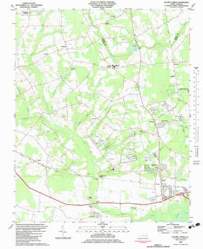 United States Geological Survey Falling Creek, NC (1983, 24000-Scale) digital map