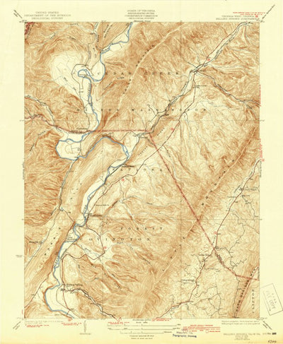 United States Geological Survey Falling Spring, VA-WV (1932, 31680-Scale) digital map