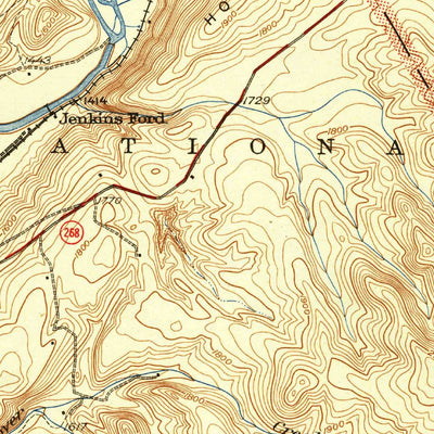 United States Geological Survey Falling Spring, VA-WV (1932, 31680-Scale) digital map