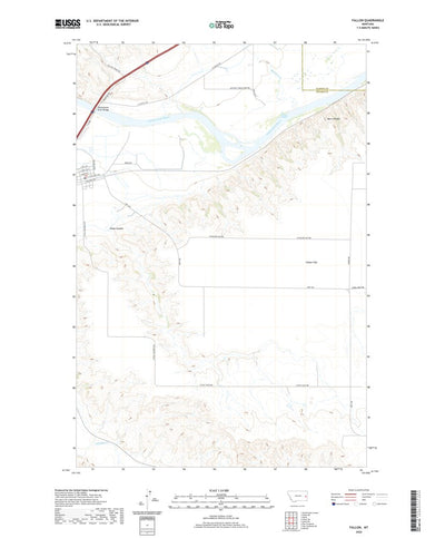 United States Geological Survey Fallon, MT (2020, 24000-Scale) digital map