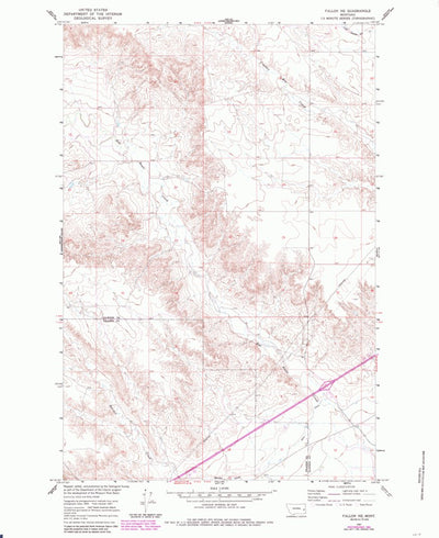 United States Geological Survey Fallon NE, MT (1967, 24000-Scale) digital map