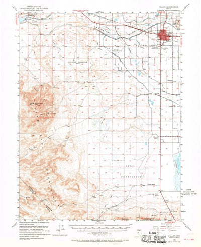 United States Geological Survey Fallon, NV (1951, 62500-Scale) digital map