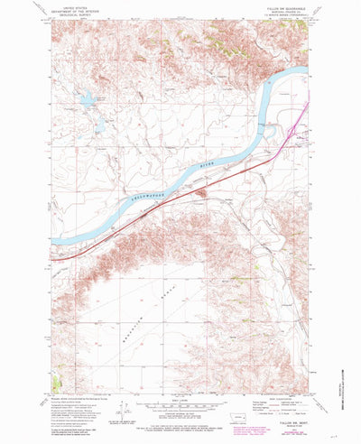 United States Geological Survey Fallon SW, MT (1972, 24000-Scale) digital map