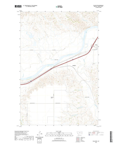 United States Geological Survey Fallon SW, MT (2020, 24000-Scale) digital map