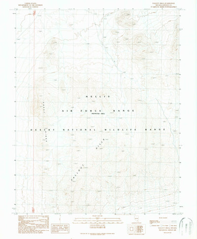 United States Geological Survey Fallout Hills, NV (1989, 24000-Scale) digital map