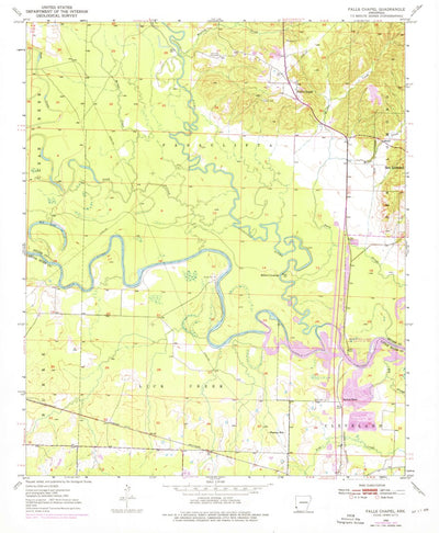 United States Geological Survey Falls Chapel, AR (1950, 24000-Scale) digital map