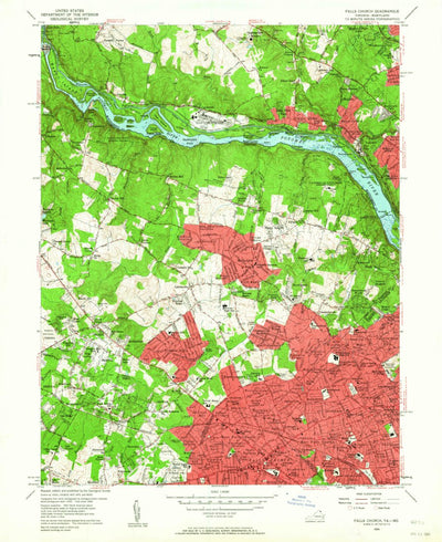 United States Geological Survey Falls Church, VA-MD (1956, 24000-Scale) digital map