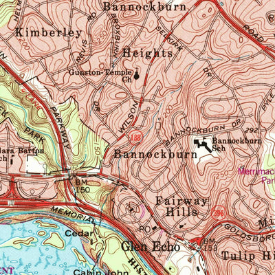 United States Geological Survey Falls Church, VA-MD (1965, 24000-Scale) digital map