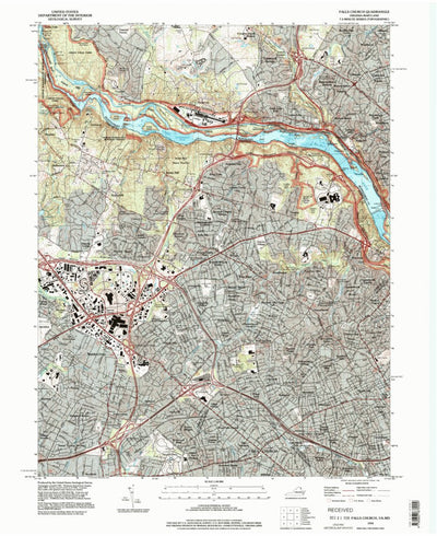 United States Geological Survey Falls Church, VA-MD (1994, 24000-Scale) digital map