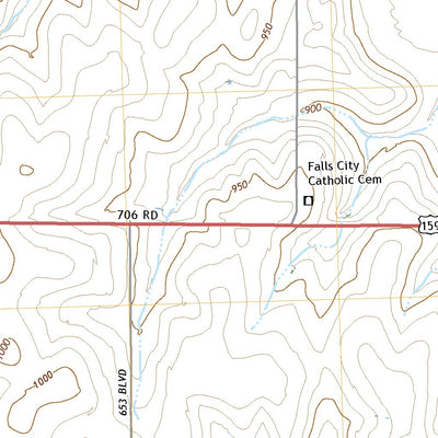 United States Geological Survey Falls City, NE (2021, 24000-Scale) digital map