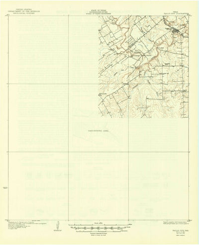 United States Geological Survey Falls City, TX (1931, 62500-Scale) digital map