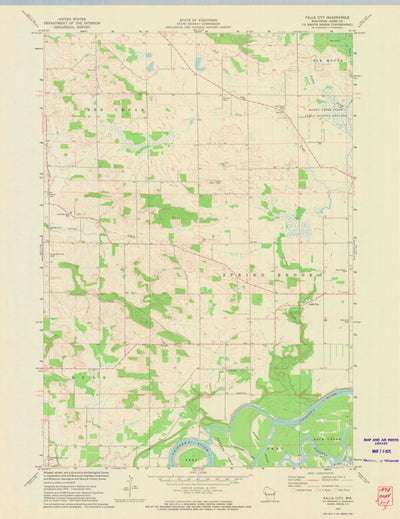 United States Geological Survey Falls City, WI (1972, 24000-Scale) digital map