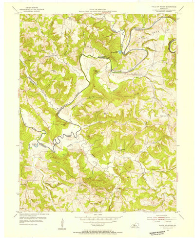 United States Geological Survey Falls Of Rough, KY (1953, 24000-Scale) digital map