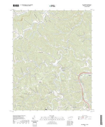 United States Geological Survey Fallsburg, KY (2022, 24000-Scale) digital map