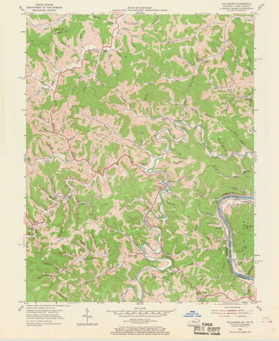 United States Geological Survey Fallsburg, KY-WV (1953, 24000-Scale) digital map