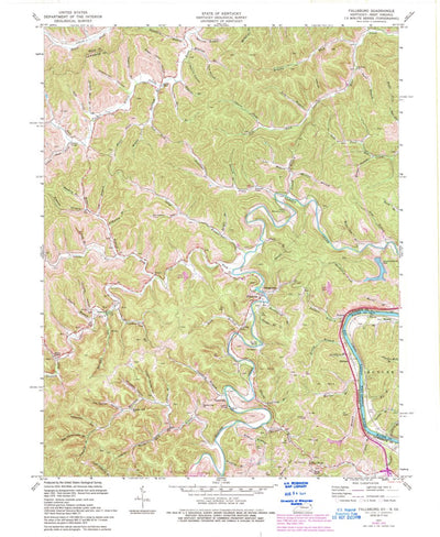United States Geological Survey Fallsburg, KY-WV (1971, 24000-Scale) digital map