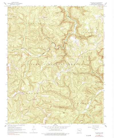 United States Geological Survey Fallsville, AR (1967, 24000-Scale) digital map