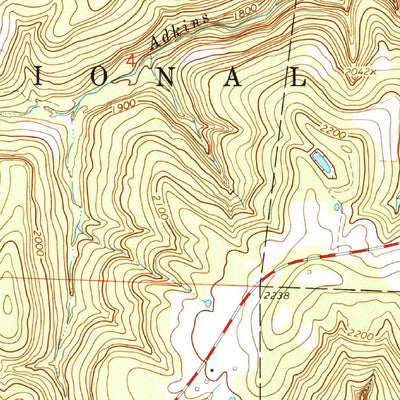 United States Geological Survey Fallsville, AR (1967, 24000-Scale) digital map