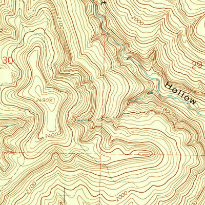 United States Geological Survey Fallsville, AR (1967, 24000-Scale) digital map