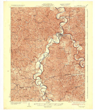 United States Geological Survey Falmouth, KY (1936, 62500-Scale) digital map