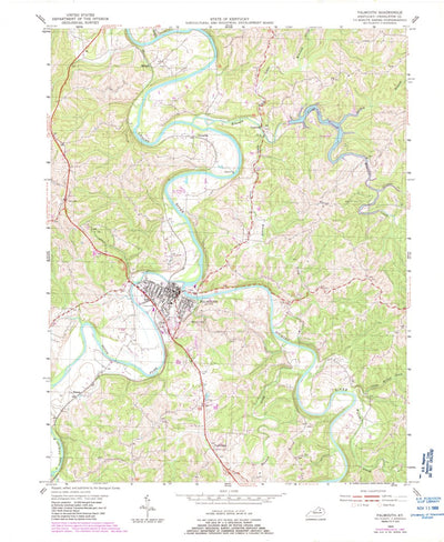 United States Geological Survey Falmouth, KY (1954, 24000-Scale) digital map