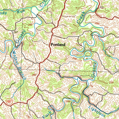 United States Geological Survey Falmouth, KY-OH-IN (1986, 100000-Scale) digital map