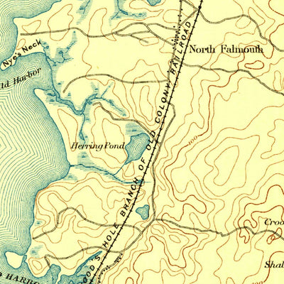 United States Geological Survey Falmouth, MA (1888, 62500-Scale) digital map