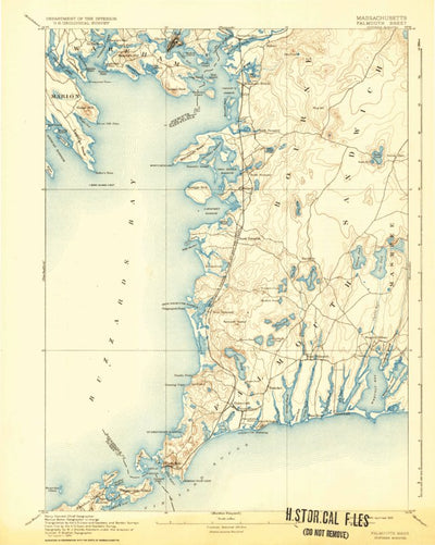 United States Geological Survey Falmouth, MA (1893, 62500-Scale) digital map