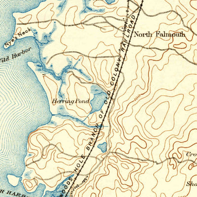 United States Geological Survey Falmouth, MA (1893, 62500-Scale) digital map