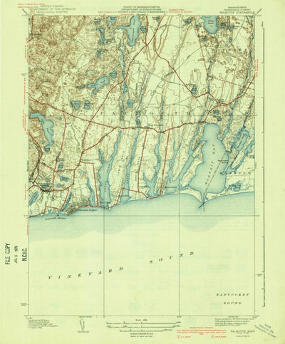 United States Geological Survey Falmouth, MA (1941, 31680-Scale) digital map