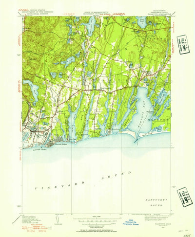 United States Geological Survey Falmouth, MA (1946, 31680-Scale) digital map