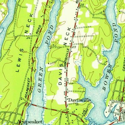 United States Geological Survey Falmouth, MA (1946, 31680-Scale) digital map