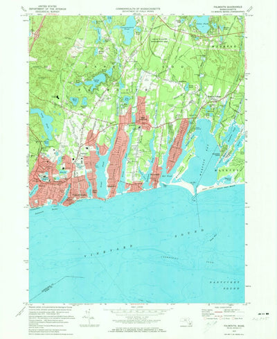 United States Geological Survey Falmouth, MA (1972, 24000-Scale) digital map
