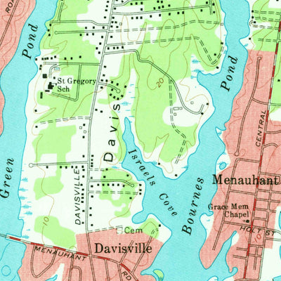 United States Geological Survey Falmouth, MA (1972, 24000-Scale) digital map