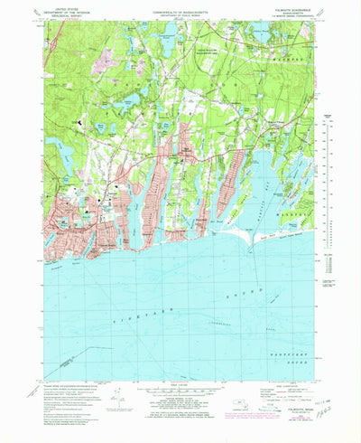 United States Geological Survey Falmouth, MA (1972, 25000-Scale) digital map