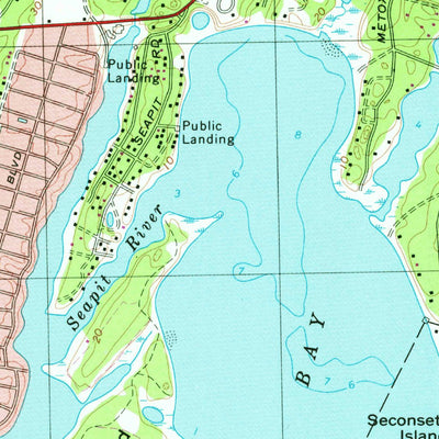 United States Geological Survey Falmouth, MA (1972, 25000-Scale) digital map