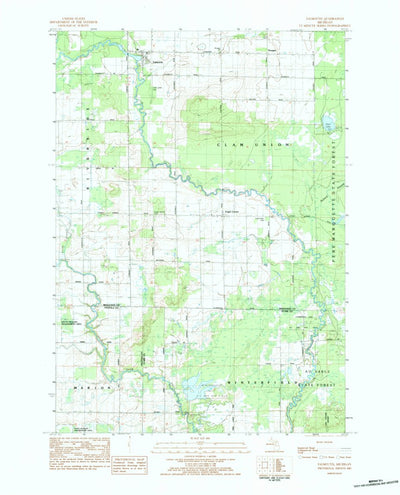 United States Geological Survey Falmouth, MI (1983, 25000-Scale) digital map