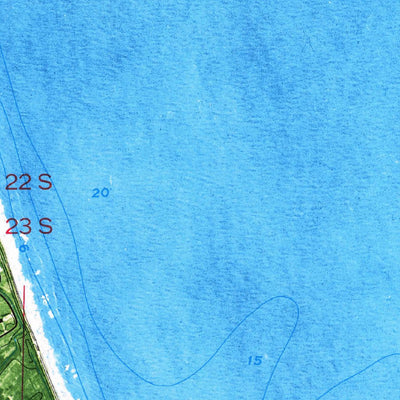 United States Geological Survey False Cape, FL (1976, 24000-Scale) digital map