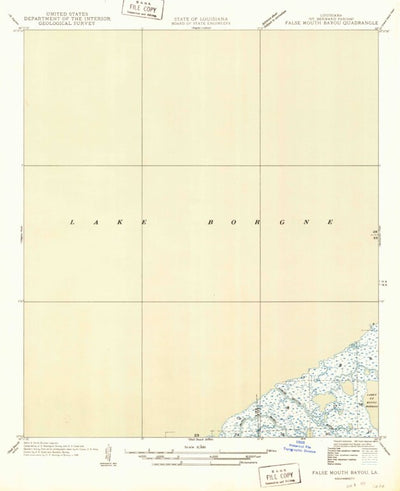 United States Geological Survey False Mouth Bayou, LA (1949, 31680-Scale) digital map