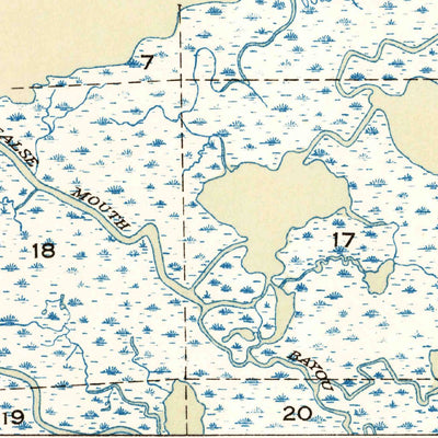 United States Geological Survey False Mouth Bayou, LA (1949, 31680-Scale) digital map
