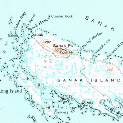United States Geological Survey False Pass, AK (1949, 250000-Scale) digital map